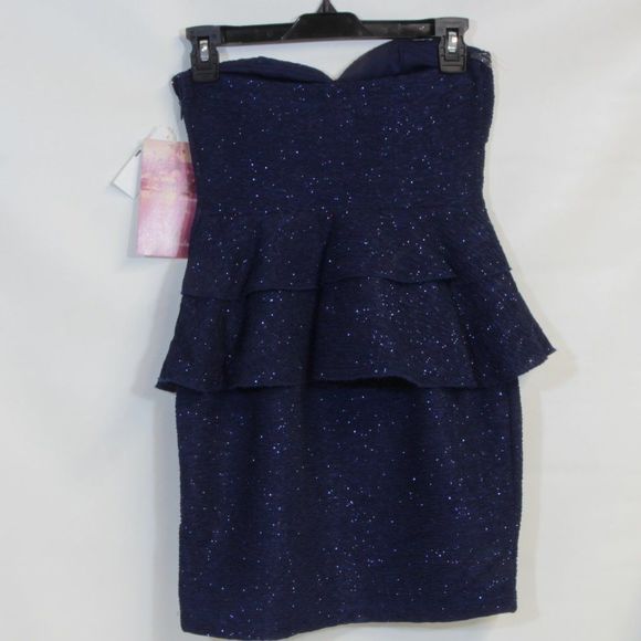 Emerald Sundae Club Navy Cocktail Mini Dress - Picture 4 of 6